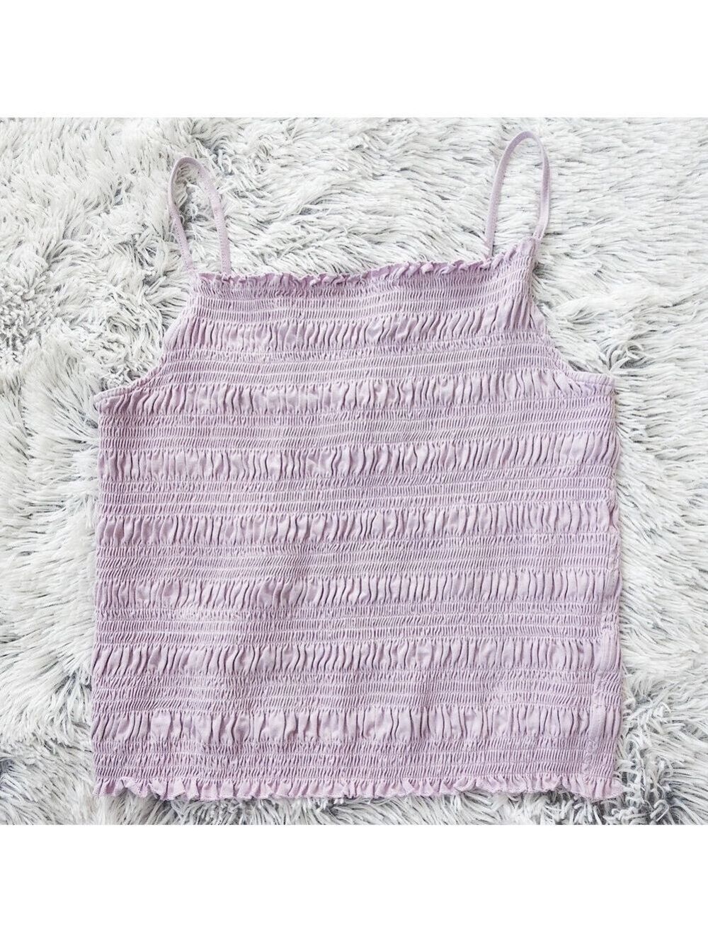H&M Lavender Smocked Camisole